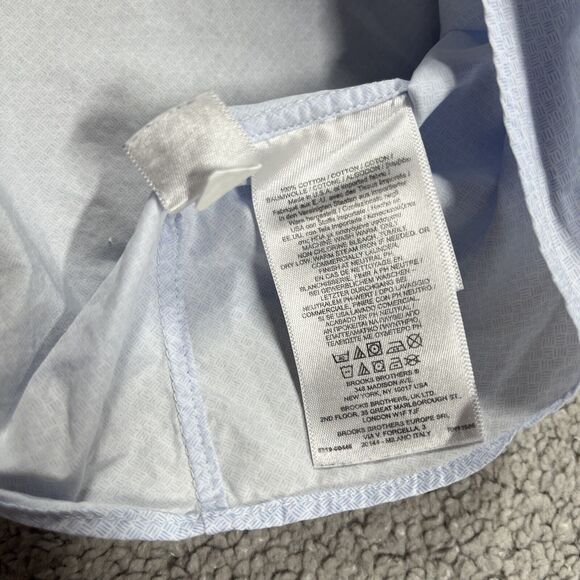 Brooks Brothers Button Down Shirt Mens Extra Large Made In USA Italian Fabric - Picture 6 of 12